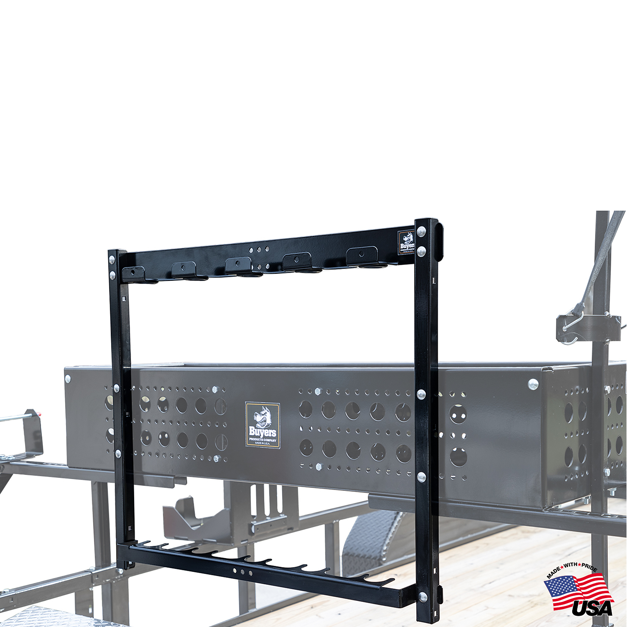 Buyers Products LT46 Vertical Rack for Enclosed Landscape Trailers & Garage or Shed Walls Holds 5 Hand Tools, Accessories For Open & Closed Landscape Trailers, Landscape Tools ,Model# LT46
